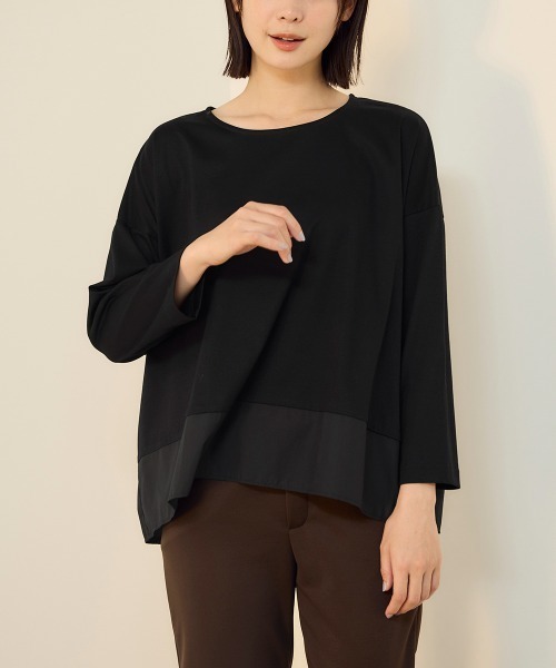 ketty(ケティ)の「【機能するミニマル服】異素材プルオーバー(Tシャツ/カットソー・レディース・ブラック/ネイビー・M)」の19枚目の写真