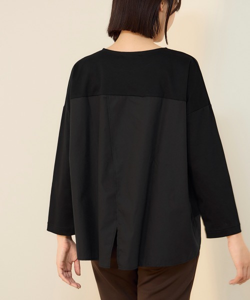 ketty(ケティ)の「【機能するミニマル服】異素材プルオーバー(Tシャツ/カットソー・レディース・ブラック/ネイビー・M)」の21枚目の写真