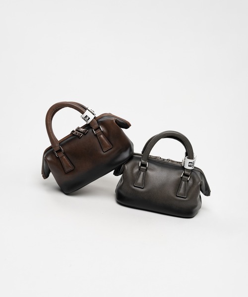 Maison MIHARA YASUHIRO(メゾンミハラヤスヒロ)の「"VINTAGE" Boston Bag Small(ショルダーバッグ・レディース・ブラウン/ブラック・FREE)」の17枚目の写真