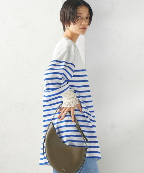SHIPS(シップス)の「【SHIPS別注】Le minor: パネル ボーダー チュニック(Tシャツ/カットソー・レディース・ブラック/ブルー・ONE SIZE)」の20枚目の写真