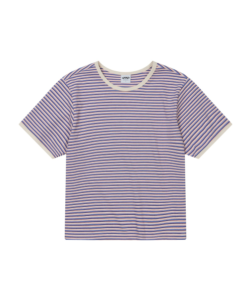 FERNOV(ペルノブ)の「マルチストライプクロップリンガーティー ブルー(Tシャツ/カットソー・レディース・その他・3/2/1)」の8枚目の写真
