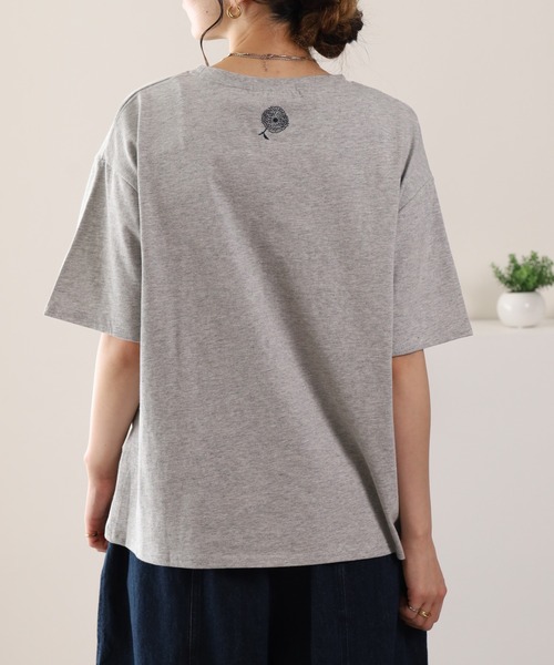 BARNDOOR（バーンドア）の「20/-天竺ダリアロゴプリントT 26SS（Tシャツ/カットソー・レディース・ネイビー/オフホワイト/杢グレー・FREE）」の9枚目の写真