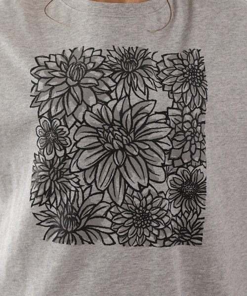 BARNDOOR（バーンドア）の「20/-天竺ダリアロゴプリントT 26SS（Tシャツ/カットソー・レディース・ネイビー/オフホワイト/杢グレー・FREE）」の11枚目の写真