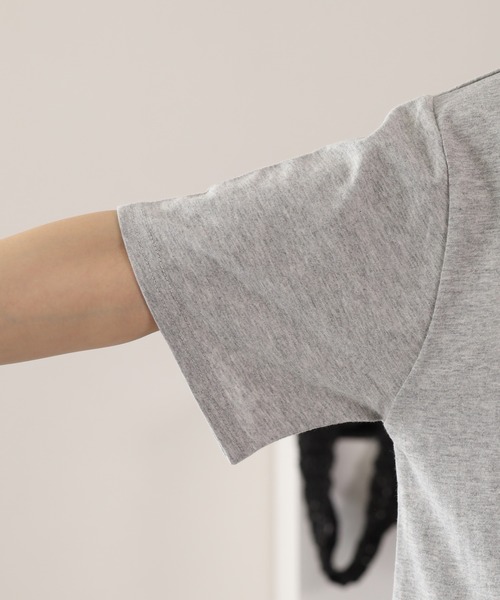 BARNDOOR（バーンドア）の「20/-天竺ダリアロゴプリントT 26SS（Tシャツ/カットソー・レディース・ネイビー/オフホワイト/杢グレー・FREE）」の4枚目の写真