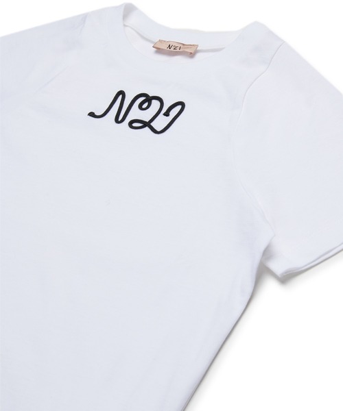 N°21(ヌメロ ヴェントゥーノ)の「N°21(ヌメロ ヴェントゥーノ)Kids & Junior ロゴ半袖Tシャツカットソー(Tシャツ/カットソー・キッズ・ホワイト・16Y)」の3枚目の写真