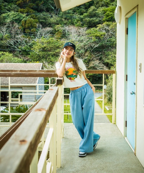 LOCALMOTION HAWAII(ローカルモーション ハワイ)の「サーフダイアモンドヘッドプリントTシャツ(Tシャツ/カットソー・レディース・ミント/ホワイト・MEDIUM/LARGE)」の1枚目の写真