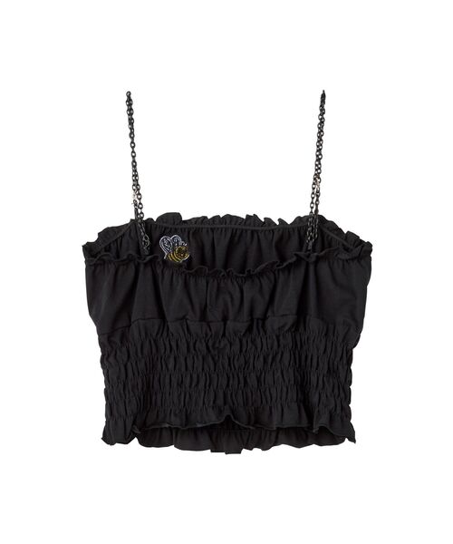 HYSTERIC GLAMOUR(ヒステリックグラマー)の「HYS BEE刺繍 キャミソール(キャミソール・レディース・ブルー/ブラック/イエロー・FREE)」の6枚目の写真