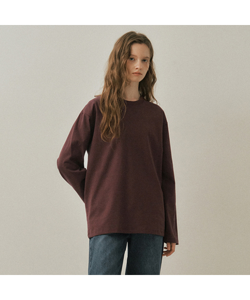 WEDNESDAYOASISFORWOMEN(ウェンズデー オアシス フォー ウーマン)の「W/エバーコンパクトプレミアコットンTシャツ_5COLOR(W25-TP38)(Tシャツ/カットソー・レディース・バーガンディー/ホワイト/グレー/ブラック/カーキ・SMALL/MEDIUM)」の5枚目の写真