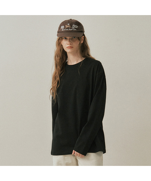 WEDNESDAYOASISFORWOMEN(ウェンズデー オアシス フォー ウーマン)の「W/エバーコンパクトプレミアコットンTシャツ_5COLOR(W25-TP38)(Tシャツ/カットソー・レディース・バーガンディー/ホワイト/グレー/ブラック/カーキ・SMALL/MEDIUM)」の1枚目の写真