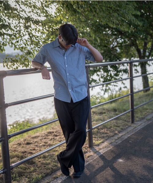 WORK ON BODY OFF（ワークオンボディオフ）の「[夏] オベル ワイド ツーピンタックスラックス [ブラック]（スラックス・メンズ・ブラック・MEDIUM/LARGE/X-LARGE）」の10枚目の写真