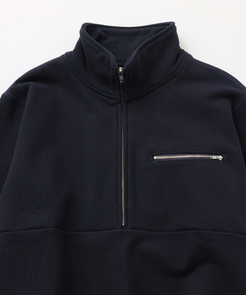 UNFOLLOW(アンフォロー)の「【FOLL / フォル】max heavy sweat halfzip(Tシャツ/カットソー・メンズ・ネイビー/グレー・3/2)」の3枚目の写真