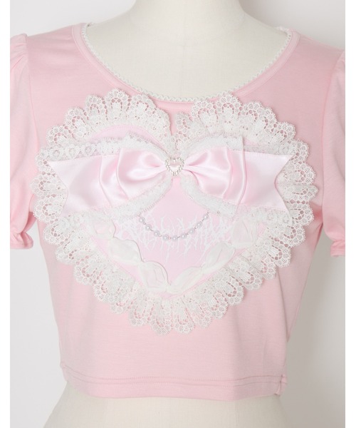 AVENCHUMU(アバンチュウム)の「Love heart's cake AVENCHUMU t-shirt(Tシャツ/カットソー・レディース・ブラック/ピンク/ブラック×ホワイト/ブラック×ピンク・FREE)」の9枚目の写真