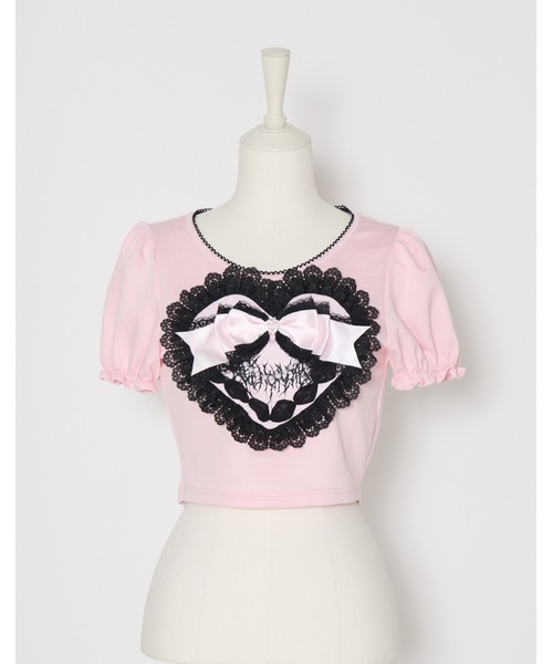 AVENCHUMU(アバンチュウム)の「Love heart's cake AVENCHUMU t-shirt(Tシャツ/カットソー・レディース・ブラック/ピンク/ブラック×ホワイト/ブラック×ピンク・FREE)」の10枚目の写真