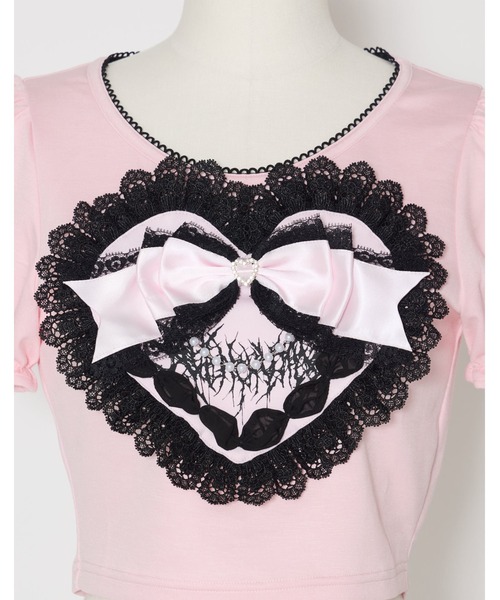 AVENCHUMU(アバンチュウム)の「Love heart's cake AVENCHUMU t-shirt(Tシャツ/カットソー・レディース・ブラック/ピンク/ブラック×ホワイト/ブラック×ピンク・FREE)」の14枚目の写真