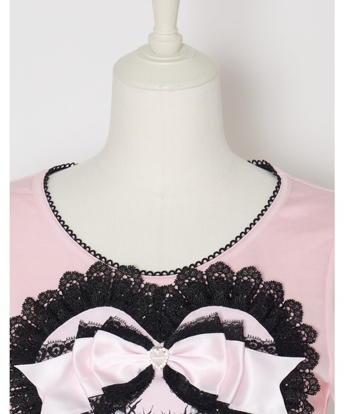 AVENCHUMU(アバンチュウム)の「Love heart's cake AVENCHUMU t-shirt(Tシャツ/カットソー・レディース・ブラック/ピンク/ブラック×ホワイト/ブラック×ピンク・FREE)」の13枚目の写真