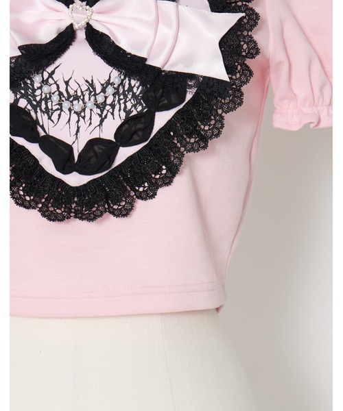 AVENCHUMU(アバンチュウム)の「Love heart's cake AVENCHUMU t-shirt(Tシャツ/カットソー・レディース・ブラック/ピンク/ブラック×ホワイト/ブラック×ピンク・FREE)」の17枚目の写真