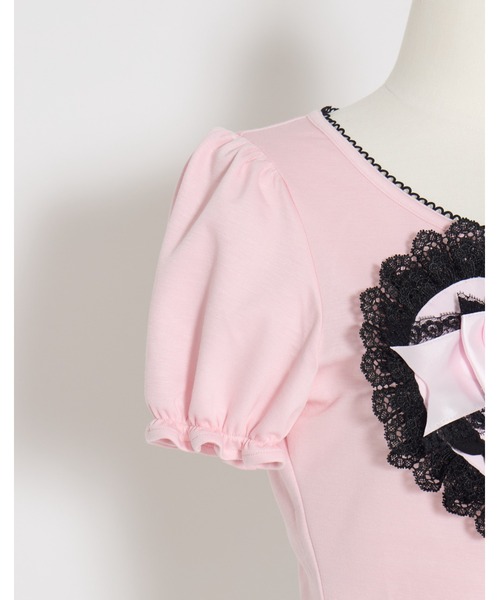 AVENCHUMU(アバンチュウム)の「Love heart's cake AVENCHUMU t-shirt(Tシャツ/カットソー・レディース・ブラック/ピンク/ブラック×ホワイト/ブラック×ピンク・FREE)」の16枚目の写真