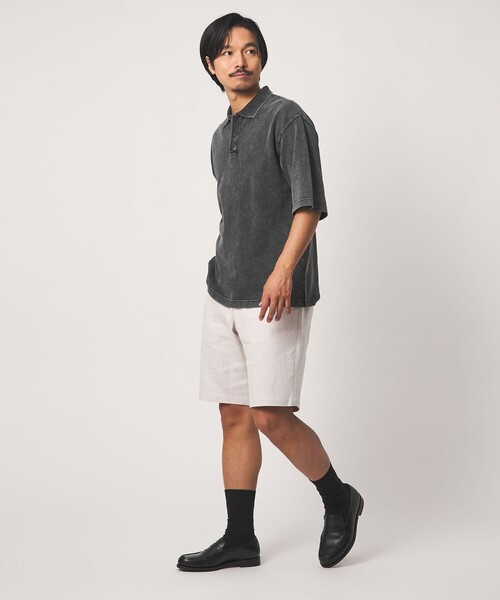 A DAY IN THE LIFE UNITED ARROWS（アデイインザライフユナイテッドアローズ）の「フェードカノコ ワイド ポロシャツ＜A DAY IN THE LIFE＞（ポロシャツ・メンズ・ライトブルー/ブラック/オリーブ・M/L）」の6枚目の写真