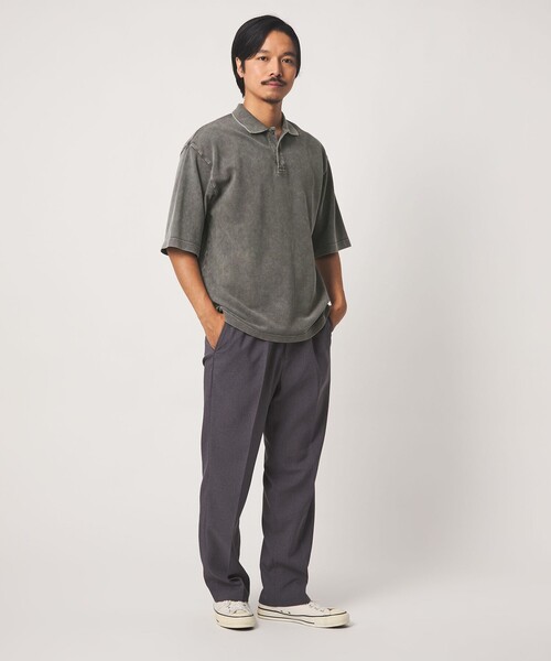 A DAY IN THE LIFE UNITED ARROWS（アデイインザライフユナイテッドアローズ）の「フェードカノコ ワイド ポロシャツ＜A DAY IN THE LIFE＞（ポロシャツ・メンズ・ライトブルー/ブラック/オリーブ・M/L）」の8枚目の写真
