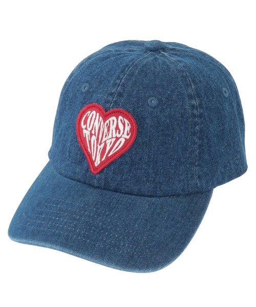 CONVERSE TOKYO(コンバーストウキョウ)の「HEART PATCH CAP(キャップ・レディース・ホワイト/ブルー/ピンク/チャコールグレー・FREE)」の3枚目の写真