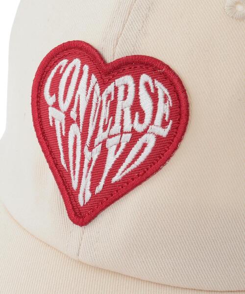 CONVERSE TOKYO(コンバーストウキョウ)の「HEART PATCH CAP(キャップ・レディース・ホワイト/ブルー/ピンク/チャコールグレー・FREE)」の14枚目の写真
