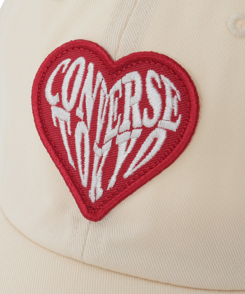 CONVERSE TOKYO(コンバーストウキョウ)の「HEART PATCH CAP(キャップ・レディース・ホワイト/ブルー/ピンク/チャコールグレー・FREE)」の9枚目の写真