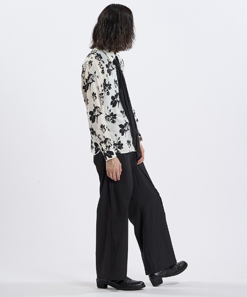 NO ID.（ノーアイディ）の「ms6609-ﾌﾗｲﾌﾛﾝﾄｽｶｰﾌSH シャツ(859006-547S)（シャツ/ブラウス・メンズ・ブラック/ホワイト/ホワイト×ブラック・2/1）」の21枚目の写真