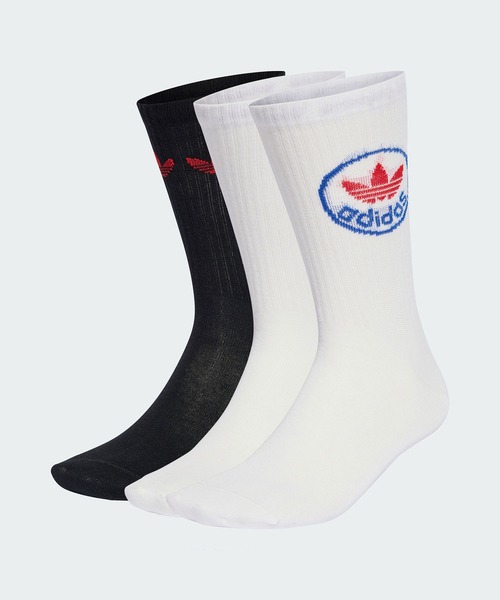 トレフォイル クルーソックス 3足組 / アディダスオリジナルス adidas