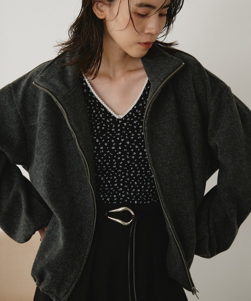 ORDENA(オルディナ)の「Wジップスタンドカラーブルゾン(ブルゾン・レディース・グレー/ブラウン/ライトベージュ・FREE)」の6枚目の写真