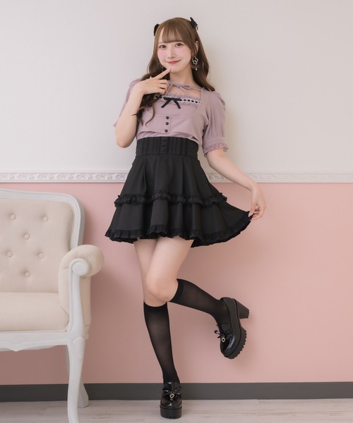 ROJITA（ロジータ）の「チョーカー付きカットアンサンブル（Tシャツ/カットソー・レディース・ピンク/ブラック/ホワイト・FREE）」の15枚目の写真
