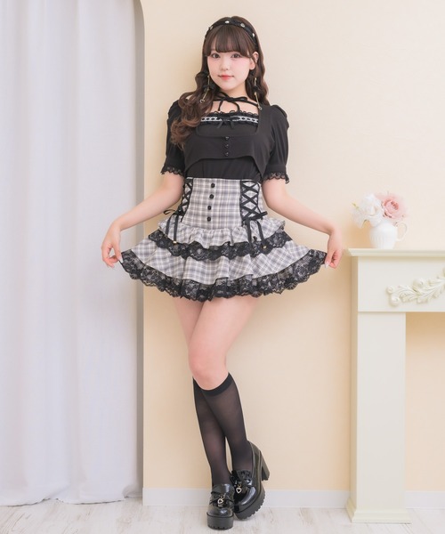 ROJITA（ロジータ）の「チョーカー付きカットアンサンブル（Tシャツ/カットソー・レディース・ピンク/ブラック/ホワイト・FREE）」の19枚目の写真