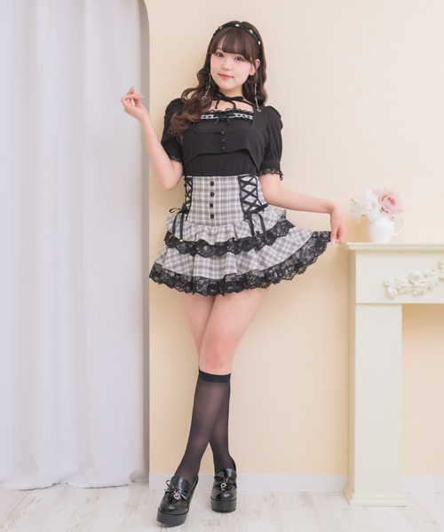 ROJITA（ロジータ）の「チョーカー付きカットアンサンブル（Tシャツ/カットソー・レディース・ピンク/ブラック/ホワイト・FREE）」の20枚目の写真