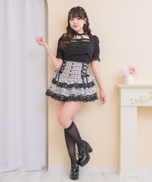 ROJITA（ロジータ）の「チョーカー付きカットアンサンブル（Tシャツ/カットソー・レディース・ピンク/ブラック/ホワイト・FREE）」の21枚目の写真