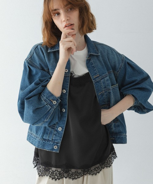 URBAN RESEARCH Sonny Label(アーバンリサーチサニーレーベル)の「バルーンスリーブデニムジャケット(デニムジャケット・レディース・インディゴブルー/ライトインディゴブルー・FREE)」の11枚目の写真