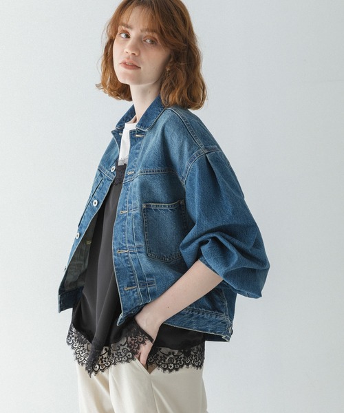 URBAN RESEARCH Sonny Label(アーバンリサーチサニーレーベル)の「バルーンスリーブデニムジャケット(デニムジャケット・レディース・インディゴブルー/ライトインディゴブルー・FREE)」の13枚目の写真