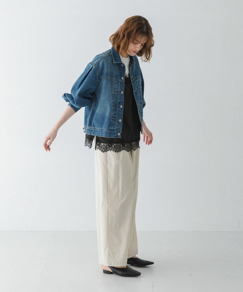 URBAN RESEARCH Sonny Label(アーバンリサーチサニーレーベル)の「バルーンスリーブデニムジャケット(デニムジャケット・レディース・インディゴブルー/ライトインディゴブルー・FREE)」の16枚目の写真