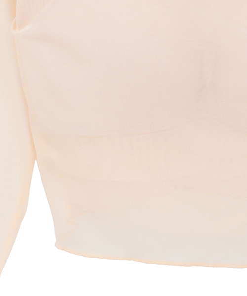 Liesse(リエス)の「【NICENICE MOMENT/ナイスナイスモーメント】MESH LAYERD SHELL(Tシャツ/カットソー・レディース・ブラック/ベージュ・FREE)」の6枚目の写真