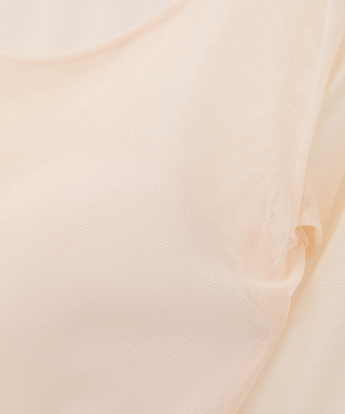 Liesse(リエス)の「【NICENICE MOMENT/ナイスナイスモーメント】MESH LAYERD SHELL(Tシャツ/カットソー・レディース・ブラック/ベージュ・FREE)」の8枚目の写真