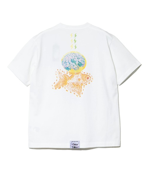 go slow caravan(ゴースローキャラバン)の「RAY綿 G/D GOLDFISH TEE(Tシャツ/カットソー・メンズ・ブラック系その他2/ホワイト・MEDIUM/LARGE/X-LARGE)」の15枚目の写真