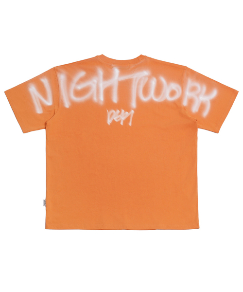 NIGHTWORKDEPT(ナイトワークデプト)の「N.W.D Spray T-shirt_Orange(Tシャツ/カットソー・レディース・その他・MEDIUM/SMALL)」の1枚目の写真