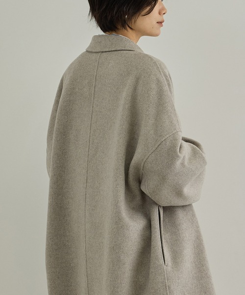SALON adam et rope'（サロン アダム エ ロペ）の「Super140's シャルムリバーロングコート（チェスターコート・レディース・ベージュ系その他2/ブラウン/ブラック・M/S）」の15枚目の写真