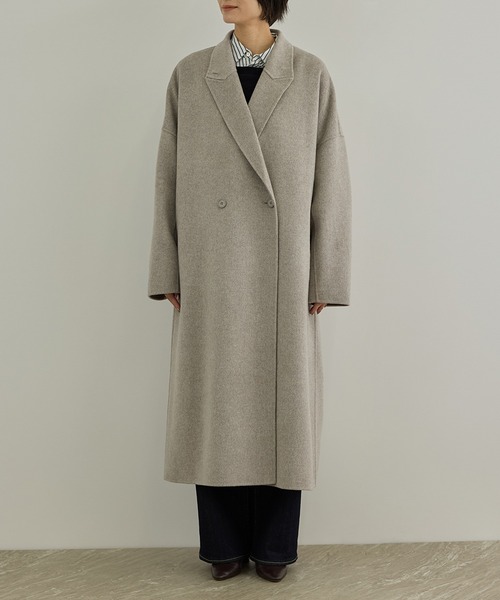 SALON adam et rope'（サロン アダム エ ロペ）の「Super140's シャルムリバーロングコート（チェスターコート・レディース・ベージュ系その他2/ブラウン/ブラック・M/S）」の19枚目の写真