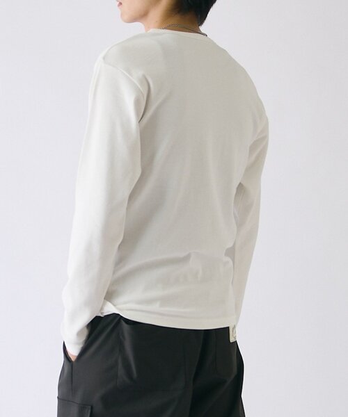 goocy（グーシー）の「スパンリブヘンリーネックL/S TEE（Tシャツ/カットソー・メンズ・カーキ/ホワイト/グレー/ブラック・MEDIUM/LARGE）」の10枚目の写真