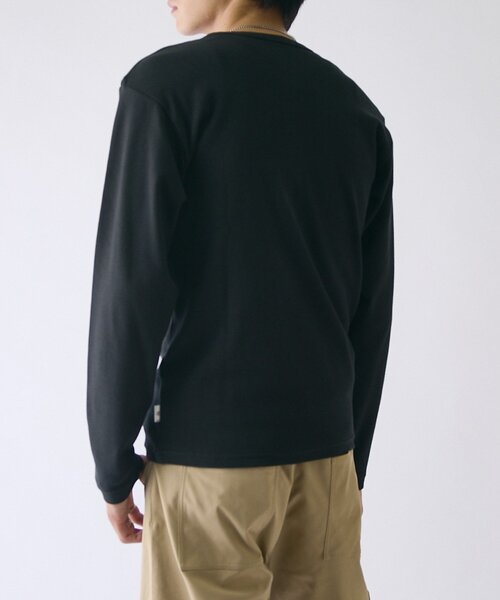 goocy（グーシー）の「スパンリブヘンリーネックL/S TEE（Tシャツ/カットソー・メンズ・カーキ/ホワイト/グレー/ブラック・MEDIUM/LARGE）」の18枚目の写真