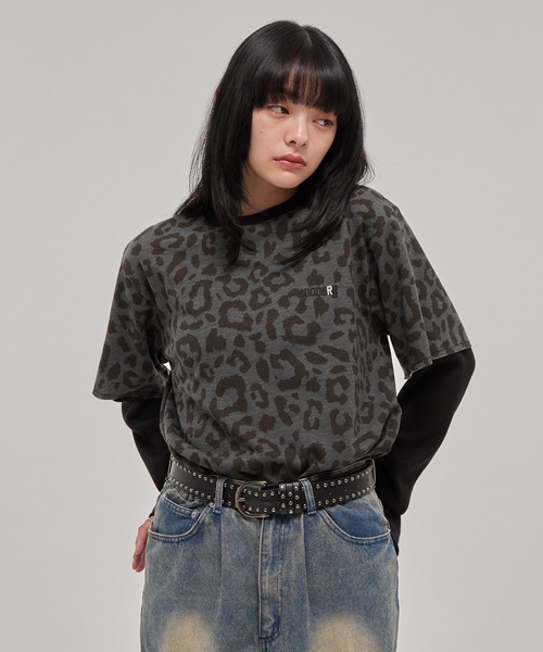 CODDERR(コーダー)の「【CODDERR】ロゴ刺繍 サーマル フェイクレイヤードロンT(Tシャツ/カットソー・メンズ・カモフラージュ/ブラック/レオパード・M/L)」の3枚目の写真