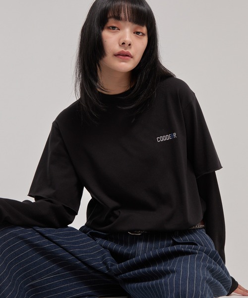 CODDERR(コーダー)の「【CODDERR】ロゴ刺繍 サーマル フェイクレイヤードロンT(Tシャツ/カットソー・メンズ・カモフラージュ/ブラック/レオパード・M/L)」の2枚目の写真