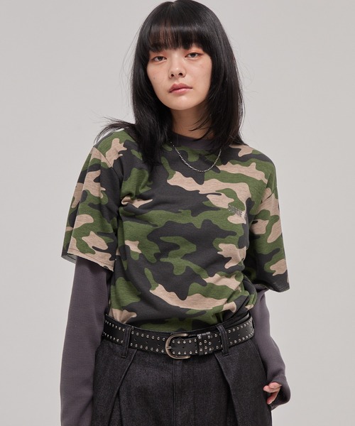 CODDERR(コーダー)の「【CODDERR】ロゴ刺繍 サーマル フェイクレイヤードロンT(Tシャツ/カットソー・メンズ・カモフラージュ/ブラック/レオパード・M/L)」の6枚目の写真