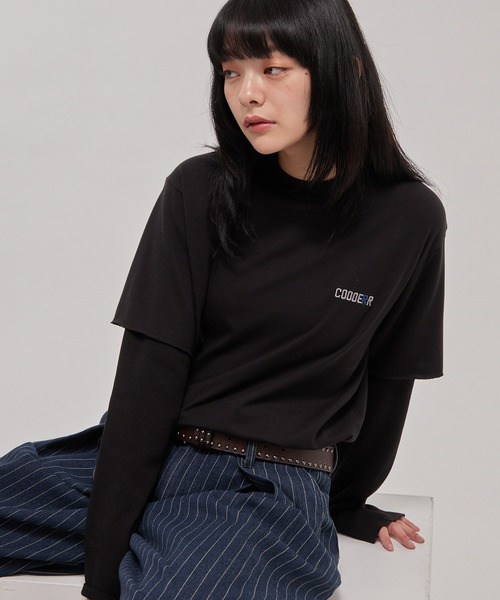 CODDERR(コーダー)の「【CODDERR】ロゴ刺繍 サーマル フェイクレイヤードロンT(Tシャツ/カットソー・メンズ・カモフラージュ/ブラック/レオパード・M/L)」の12枚目の写真