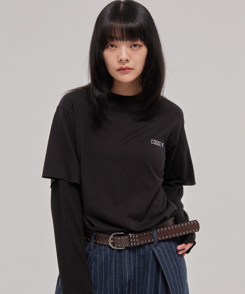 CODDERR(コーダー)の「【CODDERR】ロゴ刺繍 サーマル フェイクレイヤードロンT(Tシャツ/カットソー・メンズ・カモフラージュ/ブラック/レオパード・M/L)」の13枚目の写真