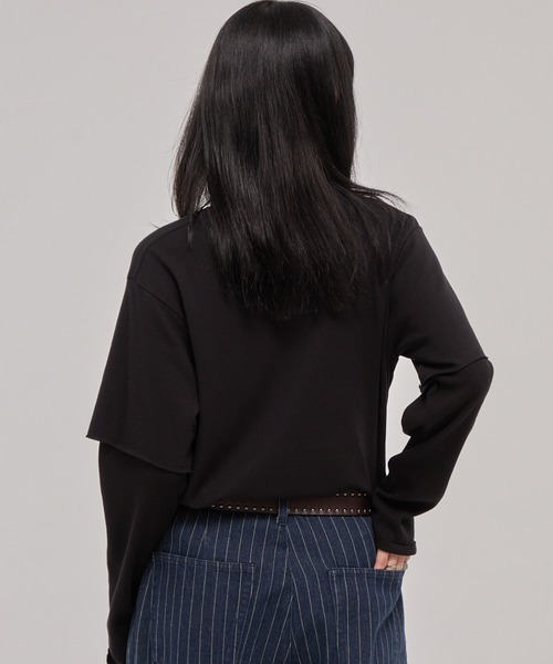 CODDERR(コーダー)の「【CODDERR】ロゴ刺繍 サーマル フェイクレイヤードロンT(Tシャツ/カットソー・メンズ・カモフラージュ/ブラック/レオパード・M/L)」の14枚目の写真